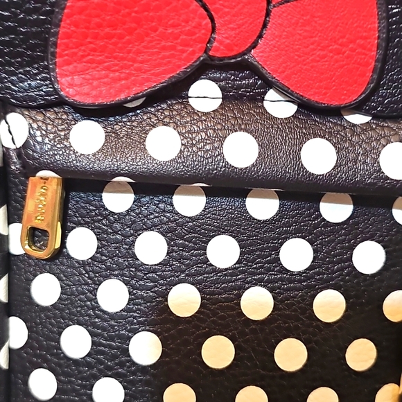 Minnie Mouse NWOT Buckle Down Bags Crossbody Bag Polka Dot Y2K Blk White Red - Picture 8 of 12